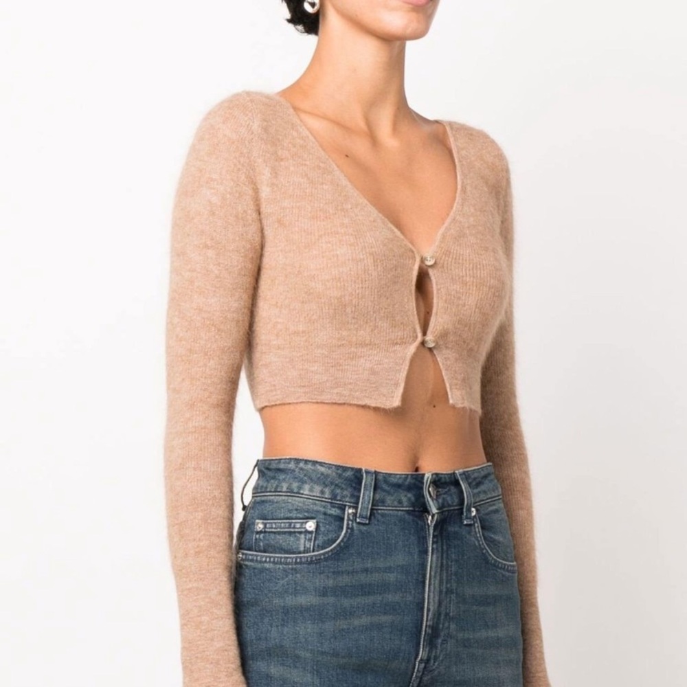 Jacquemus Tan Cropped Sweater